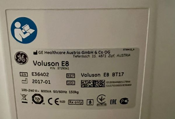 Voluson E8  RSA  BT 21 reconditionné