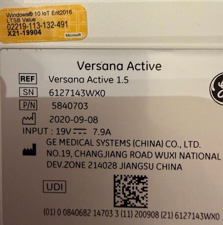 échographe portable Versana active Géneral électric reconditionné