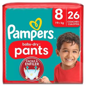 C1792/8 PAMPERS Couches Bébé Baby Dry Pants T.8 par 26 Couches