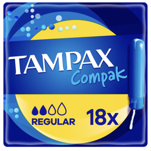 C2129/1 TAMPAX Tampons Hygiéniques Compak Regular + Applicateur 18P