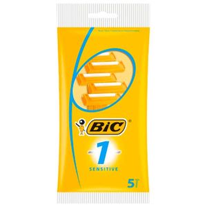 C1886 BIC Rasoirs Jaune Sensitive par 5