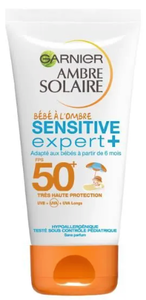 C2153/2 GARNIER CRÈME SOLAIRE BÉBÉ À L'OMBRE SPF50+ - AMBRE SOLAIRE 50ML