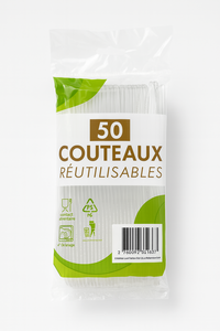 C1968/4 SDV DIRECT Couteau en plastique Transparent 18cm 50P