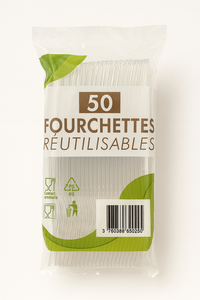 C1968/7 SDV DIRECT Fourchettes en plastique Transparent 18cm 50P