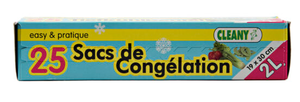 C2235/2 CLEANY 25 SACS DE CONGÉLATION 2 LITRE