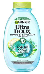 C1825 GARNIER ULTRA DOUX SHAMPOING EAU DE COCO & ALOE VERA 250ML