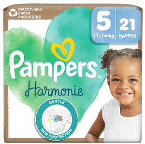C2320 PAMPERS COUCHES BÉBÉ HARMONIE -TAILLE 5 - 21 COUCHES (11 -16KG )
