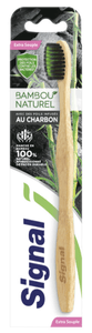 C2304/3 SIGNAL BROSSE À DENTS EN BAMBOU NATUREL AVEC DES POILS INFUSÉS AU CHARBON EXTRA SOUPLE