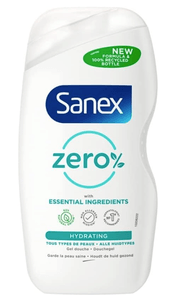 C2267/2 SANEX GEL DOUCHE ZERO% HYDRATANT POUR TOUS LES TYPES DE PEAUX 400ML