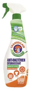 C1971-4 CHANTE CLAIR Dégraissant Multi Surfaces Spray Anti Bactérien Respecte la peau 625ML