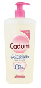 C1720/12 CADUM GEL CORPS & CHEVEUX CAMOMILLE HYPOALLERGÉNIQUE PEAU SENSIBLE 750ML