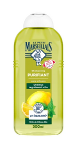 C2349/3 LE PETIT MARSEILLAIS SHAMPOING PURIFIANT CHEVEUX REGRAISSANT VITE ORTIE ET CITRON BIO LE PETIT MARSEILLAIS 300ML