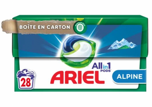 C1918/1 ARIEL PODS LESSIVE CAPSULE ALPINE TOUT EN 1 28 LAVAGES