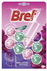 C1596/10 BREF Détergent Bloc WC Melodie du Matin 2x50g