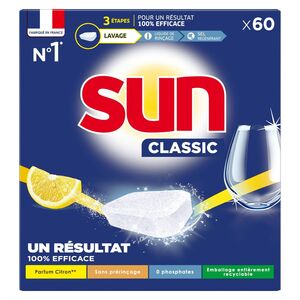 C2353 SUN TABLETTES LAVE-VAISSELLE CLASSIC CITRON 60 LAVAGES