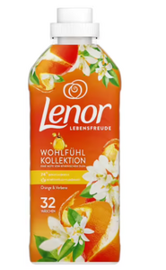 C2363/2 LENOR ADOUCISSANT LIQUIDE - ORANGE & VERVEINE - 32 LAVAGES 800 ML