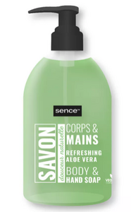 C2369/2 	SENCE SAVON CORPS ET MAINS DOUCEUR NATURELLE ALOE VERA 500 ML