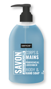 C2369/3 SENCE SAVON CORPS ET MAINS DOUCEUR NATURELLE PROVENCE LAVANDE 500 ML
