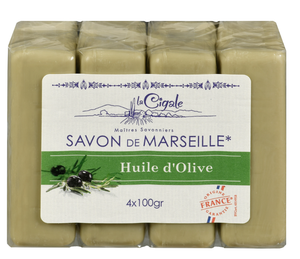 C1473/1 LA CIGALE Savon de Marseille Olives 4x100g