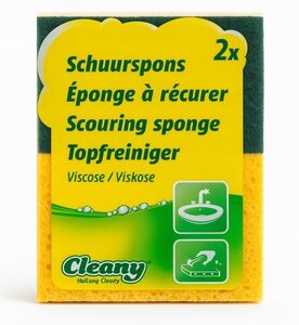 C2379 CLEANY ÉPONGE À RÉCURER VISCOSE SET DE 2 PC 65X100X23MM