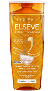 1616/17 ELSEVE SHAMPOING NUTRITION HAUTE-LÉGÈRETÉ CHEVEUX FINS ET SECS HUILE EXTRA-FINE DE COCO 300 ML