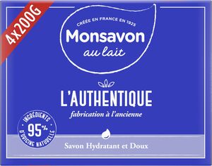 C1275/3  SAVON MONSAVON AU LAIT (4x 200g)
