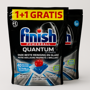 C2281/3 FINISH LAVE VAISSELLE POWERBALL QUANTUM ULTIMATE DÉGRAISSANT – LOT DE 2 × 40 COMPRIMÉS