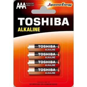C2401/1 TOSHIBA PILES ALKALINE AAA LR03 1,5 V — PACK DE 4