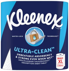 C2399 KLEENEX ESSUIE-TOUT MAXI ULTRA-CLEAN BLANC X2 ROULEAUX