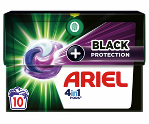 C2405 ARIEL PODS BLACK NOIR TOUT EN 1 LESSIVE CAPSULE 10 LAVAGES