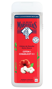 C1335/6 LE PETIT MARSEILLAIS GEL DOUCHE LAIT DE COTON & COQUELICOT 400ML