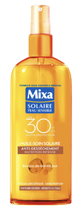 C1958/3 MIXA Soin Corps Protection Solaire SPF30 Huile Nutrition Intense Waterproof 150ML