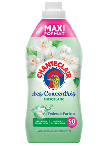 C2433/3 CHANTECLAIR ASSOUPLISSANT CONCENTRÉ MUSC BLANC, FORMAT MAXI 90 LAVAGES. 1800 ML