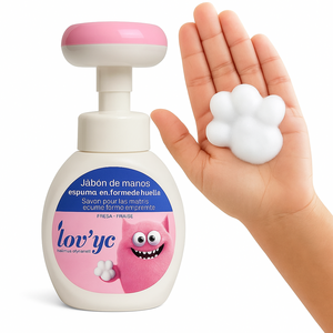 C2432/2 LOVYC SAVON MAINS – DISTRIBUTEUR DE MOUSSE - PARFUM FRAISE - 300 ML