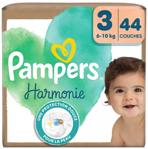 C2370 PAMPERS COUCHES BÉBÉ HARMONIE - TAILLE 3 - 44 COUCHES ( 6-10KG )
