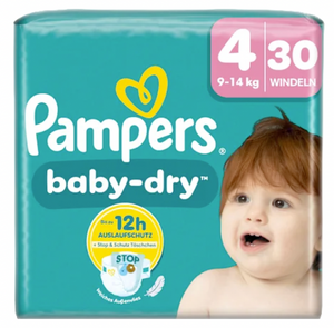 C2255/4 PAMPERS COUCHE BABY-DRY TAILLE 4 (9-14KG) - 30 COUCHES