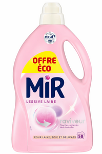 C2436/1 MIR LESSIVE LIQUIDE POUR LAINE , SOIE ET DELICATS 58 LAVAGES 2,90 L