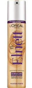 C2439  L'OREAL ELNETT LAQUE FIXATION FORTE ANTI REFLETS JAUNES CHEVEUX BLONDS ET BLANCS 200 ML