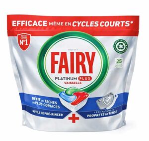 C2449 FAIRY TABLETTE MACHINE 7 EN 1 ACTIONS PLATINIUM PLUS PROPRETE INTENSE 25 TABLETTES 388GM