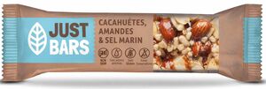 C2455/1 BARRE JUST BARS CACAHUÈTES, AMANDES & SEL DE MER HALAL / CACHER 40G