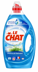 C2456 LE CHAT LESSIVE LIQUIDE SOUFFLE DE FRAÎCHEUR 60 LAVAGES BIDON 3 L