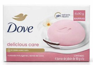 C917/7 SAVON DOVE DELICIOUS CARE LECHE DE COCO (4X90G)