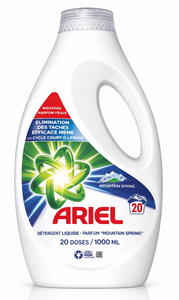 C2228/4 ARIEL DETERGENT LIQUIDE PARFUM MOUNTAIN SPRING 20 LAVAGES / 1000 ML