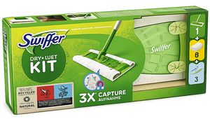 C2692 SWIFFER BALAI 2-EN-1 AVEC 8 LINGETTES SÈCHES ET 3 LINGETTES HUMIDES KIT COMPLET
