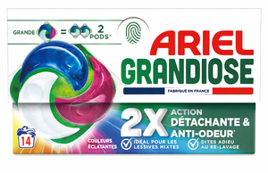 C2505 ARIEL PODS GRANDIOSE CAPSULES COULEURS ÉCLATANTES X2 ACTION - 14 LAVAGES