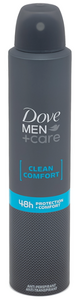 C1710/8 DOVE DÉODORANT HOMME COMPRESSÉ CLEAN CONFORT ANTI-TRANSPIRANT 0 ALC 48H 200ML