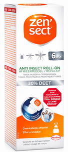 C2514 ZENSECT ROLL-ON ANTI INSECTES TIQUES MOUSTIQUES ET MOUSTIQUES TIGRES 30% DEET 50 ML DATE EXP : 12/2028