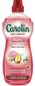 C2517/1 CAROLIN NETTOYANT MÉNAGER MULTI-SURFACES PARFUM HUILES ESSENTIELLES PIVOINE MUSC BLANC 1L
