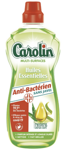 C2517/2 CAROLIN NETTOYANT MÉNAGER MULTI-SURFACES PARFUM HUILES ESSENTIELLES PIVOINE MUSC BLANC 1L