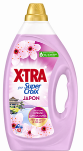 C2123/5 SUPER CROIX EXTRA LESSIVE LIQUIDE JAPON FLEUR DE CERISIER & THÉ VERT 1.890L 42 LAVAGES